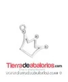 Colgante Corona 20x13mm con Anilla, Plateado