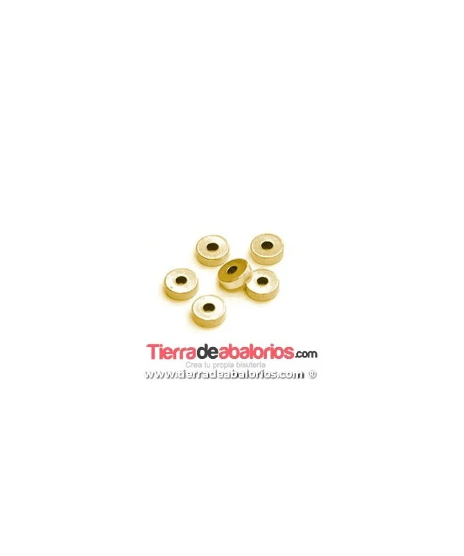 Aro Liso 6x2mm Agujero 1,8mm, Dorado