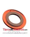 Colgante Metacrilato Aro 48mm, Naranja y Marrón