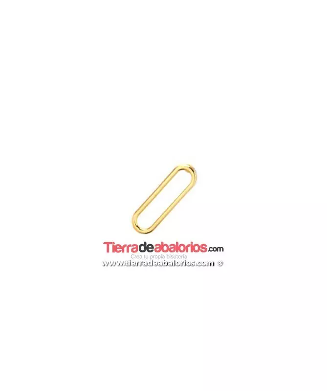 Pendiente Rectangular 20x6mm, Dorado