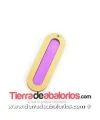 Colgante Metacrilato 55x18mm, Dorado y Morado