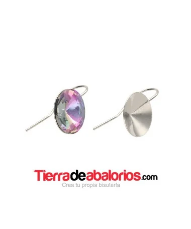 Gancho Hippy para Rivoli de 14mm, Plata de Ley Gancho Hippy para Rivoli de 14mm, Plata de Ley