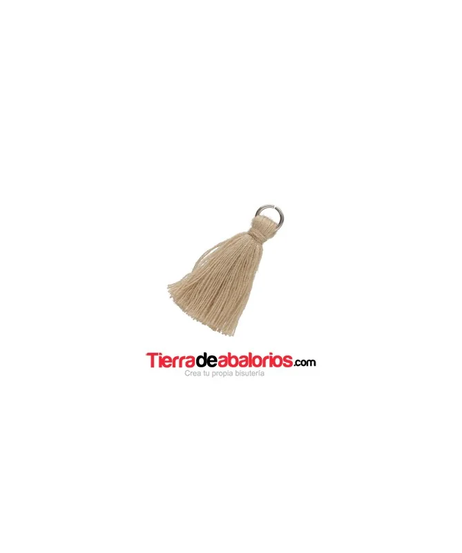 Borla de Algodón con Anilla 25/30mm, Beige