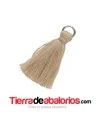 Borla de Algodón con Anilla 25/30mm, Beige Borla de Algodón con Anilla 25/30mm, Beige
