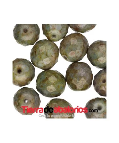 Facetada 12mm Verde Picasso