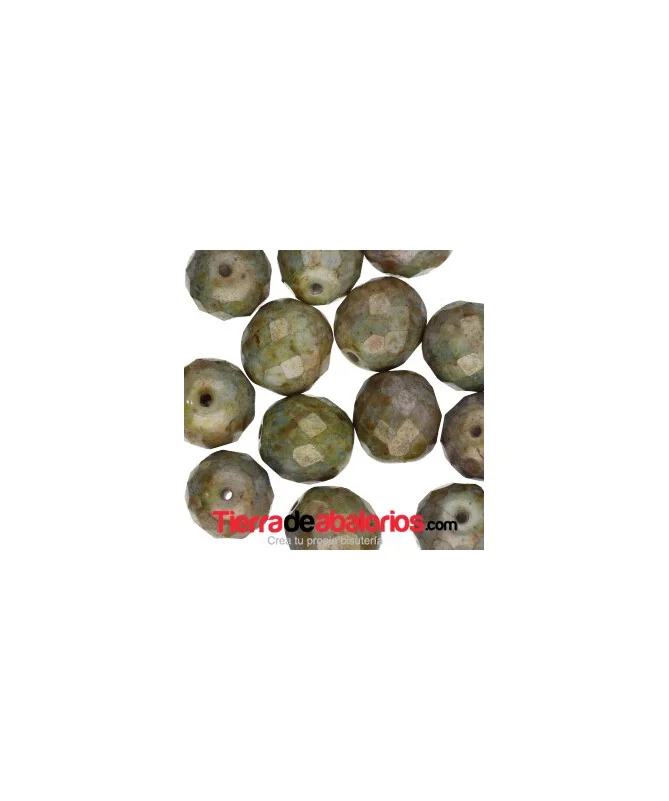 Facetada 12mm Verde Picasso