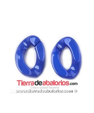 Eslabón Acrílico 28x20mm Azul Eléctrico