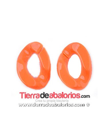 Eslabón Acrílico 28x20mm Naranja