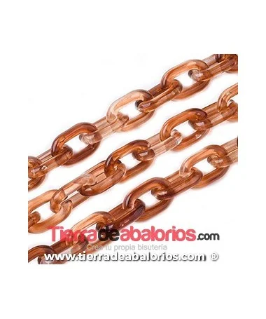Eslabón Acrílico 14x9mm Caramelo