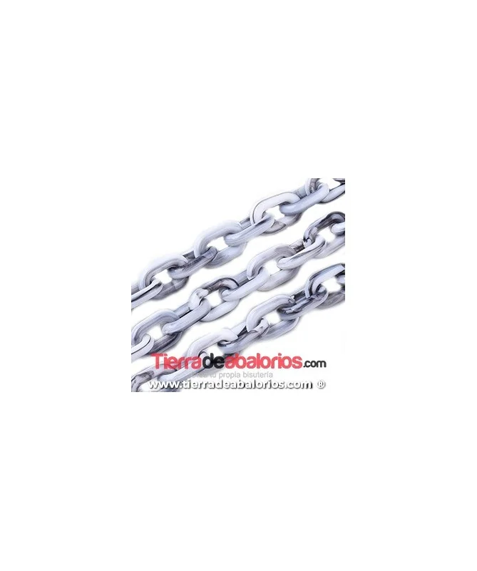 Eslabón Acrílico 15X10mm Blanco Howlita