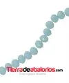 Bola Rondel 6x5mm Agujero 1mm Celeste Opal