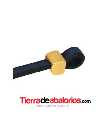 Terminal para Cuero Plano de 5mm, Dorado