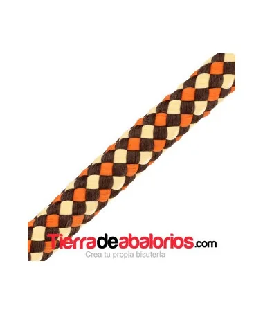 Cordón de Escalada 10mm Marrón, Beige y Naranja (metro)
