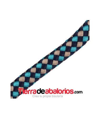Cordón de Escalada 10mm Azul Marino, Turquesa y Gris (metro)