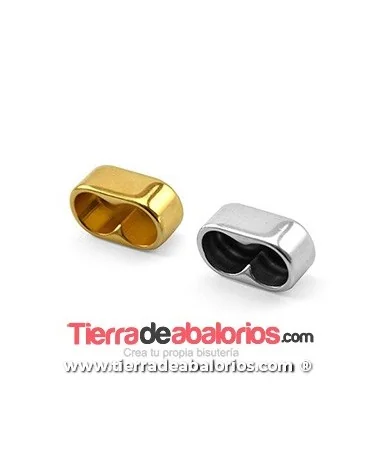 Terminal Doble 24x10mm 2 Agujeros de 10mm, Dorado