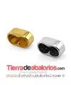 Terminal Doble 24x10mm 2 Agujeros de 10mm, Dorado