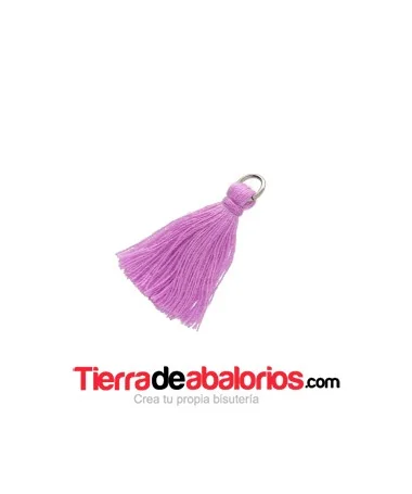 Borla de Algodón con Anilla 25/30mm, Lila (10 uds.) Borla de Algodón con Anilla 25/30mm, Lila