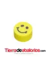 Entrepieza Arcilla Cara Feliz 10x5mm, Amarillo