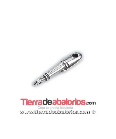 Colgante Bolígrafo 23x5mm, Plateado