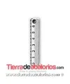Colgante Regla 25x6mm, Plateado