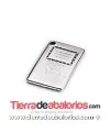 Colgante Cuaderno Escuela 20x13mm, Plateado