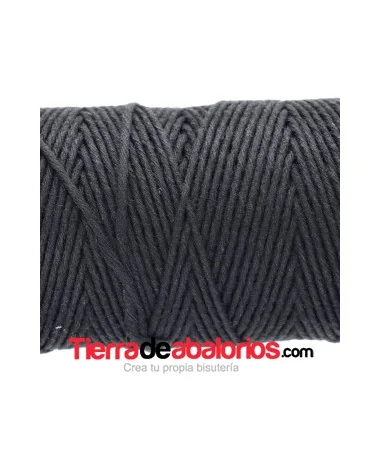 Cordón de Algodón 1,5mm, Negro