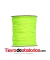 Cordón de Algodón Trenzado Brillante 1mm - Verde Flúor