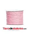 Cordón de Algodón Trenzado Brillante 0,7mm Rosa Claro
