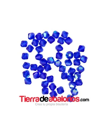 Tupi Bohemia 4mm - Sapphire AB (50 uds) Tupi Bohemia 4mm - Sapphire AB (50 uds)