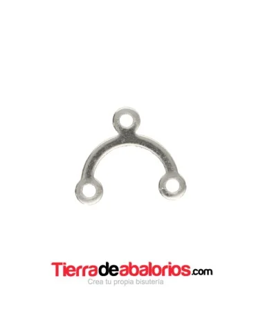 Conector 9x10mm 3 Agujeros 1mm, Plateado Conector 9x10mm 3 Agujeros 1mm, Plateado