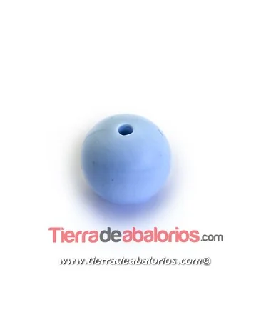 Bola de Silicona 12mm Agujero 2,2mm, Azul Claro Pastel