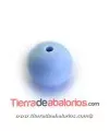 Bola de Silicona 12mm Agujero 2,2mm, Azul Claro Pastel