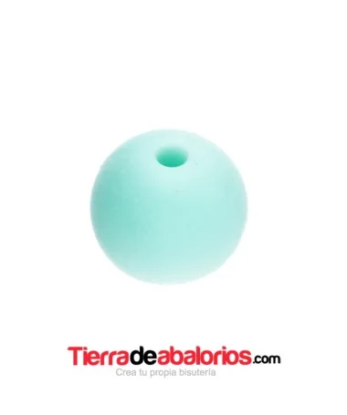 Bola de Silicona 12mm Agujero 2,2mm, Verde Pastel