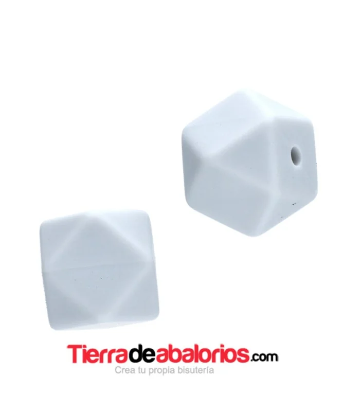 Hexagono Silicona 14mm Agujero 2mm, Gris