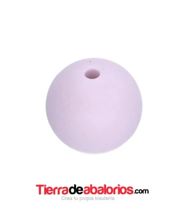 Bola de Silicona 15mm Agujero 2,2mm, Lila Pastel