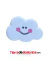 Nube de Silicona 30x20mm Agujero 2mm, Celeste