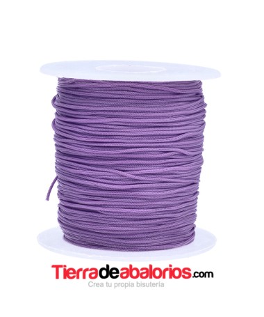 Cordón de Algodón Trenzado Brillante 1mm - Violeta