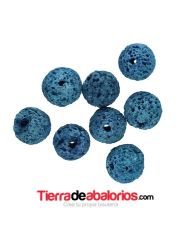 Lava Volcánica 8mm Agujero 1,5mm, Azul Jean Lava Volcánica 8mm Agujero 1,5mm, Azul Jean