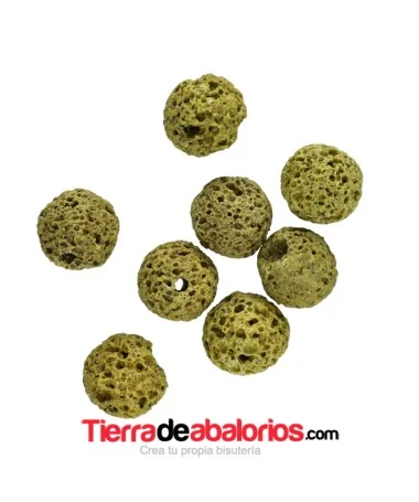 Lava Volcánica 8mm Agujero 1,5mm, Mostaza Lava Volcánica 8mm Agujero 1,5mm, Mostaza
