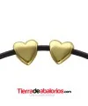 Entrepieza Corazón 15x13mm Agujero 3mm, Dorado