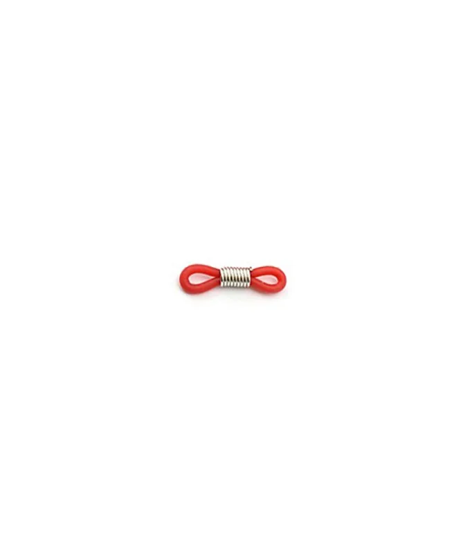 Goma para Gafas con Espiral Rojo-Plateado