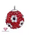 Llamador de Angeles Bola 16mm con Swarovski, Plata de Ley
