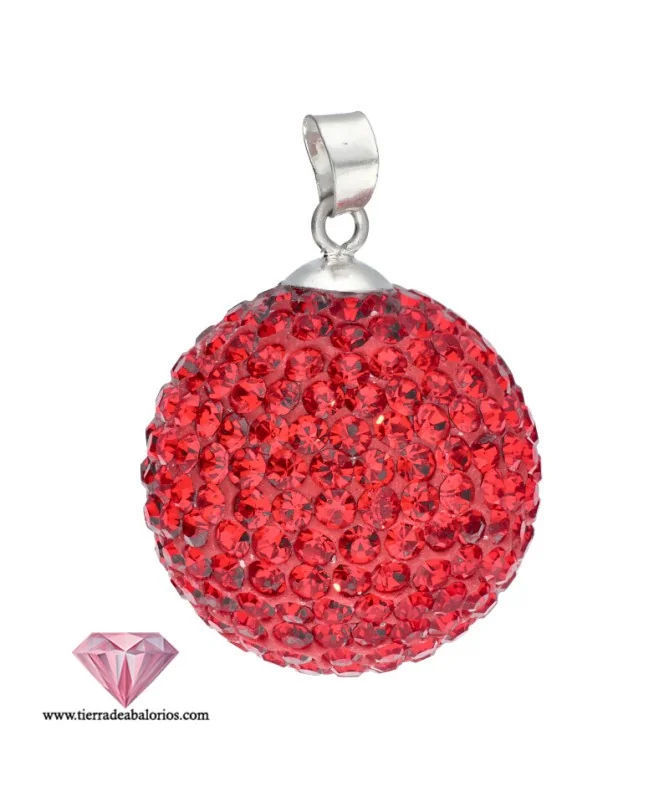 Llamador de Angeles Bola 22mm Swarovski Rose, Plata de Ley Llamador de Angeles Bola 22mm Swarovski Rose, Plata de Ley