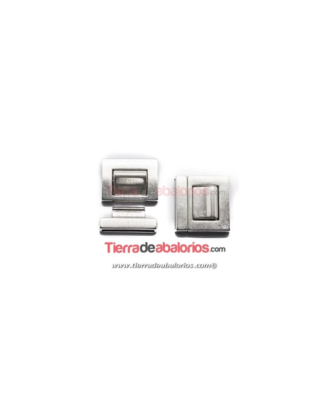 Cierre Interruptor 33x24mm Agujero 20x3mm, Plateado
