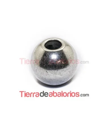 Bola 10mm Agujero 5mm, Plateada Bola 10mm Agujero 5mm, Plateada