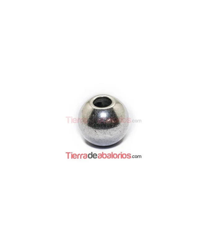 Bola 10mm Agujero 5mm, Plateada Bola 10mm Agujero 5mm, Plateada