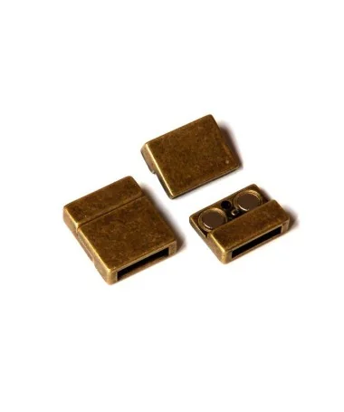 Cierre con Imán Agujero 13x3mm, Oro Viejo