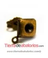 Pendiente Rombo 6x6mm para Chatón, Oro Viejo