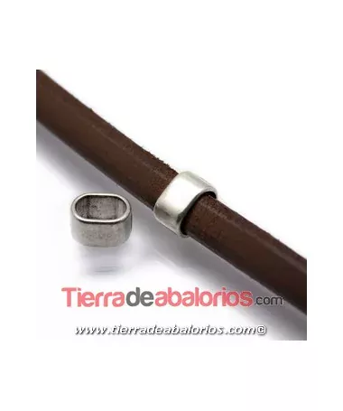 Entrepieza Regaliz 11x7mm Agujero 10x6mm, Plateada