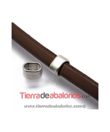 Entrepieza Regaliz 11x7mm Agujero 10x6mm, Plateada Entrepieza Regaliz 11x7mm Agujero 10x6mm, Plateada